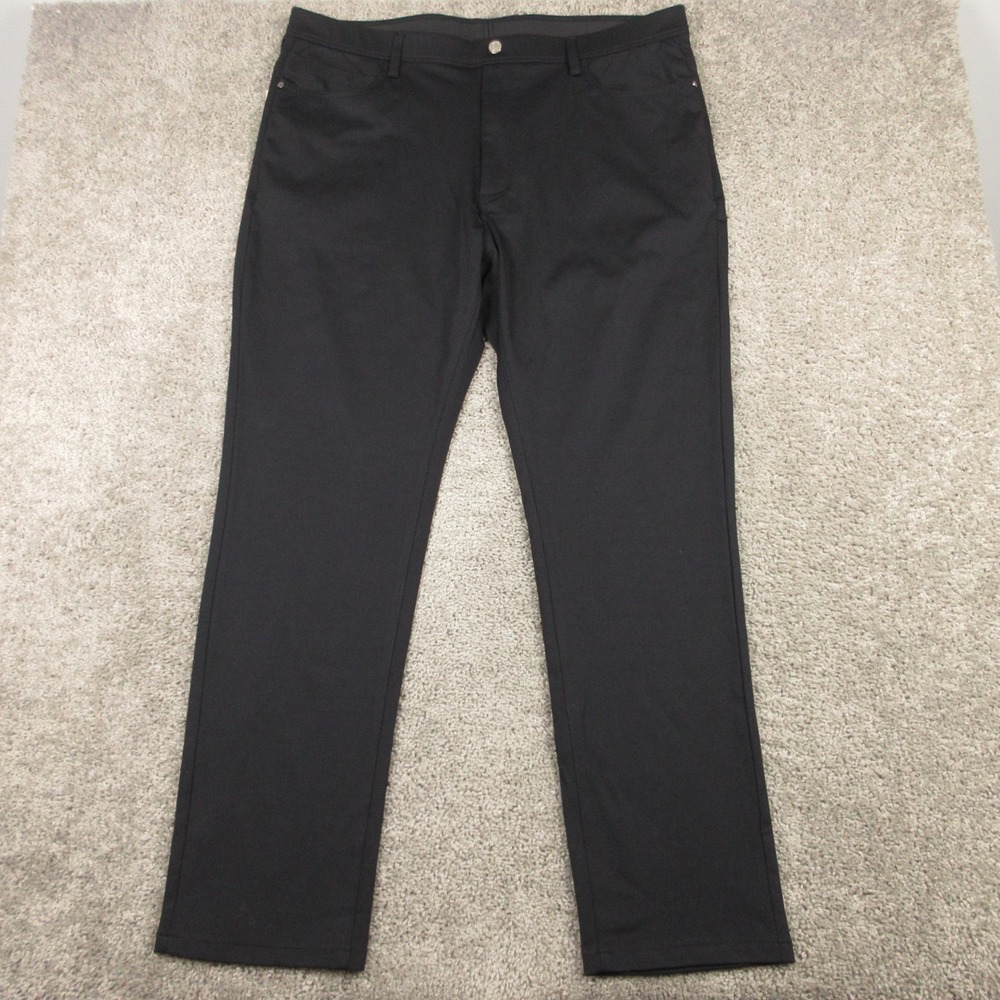 Collars & Co Pants Mens 40x32 Black CEO Tech Pull On Chinos Stretch Flex NEW